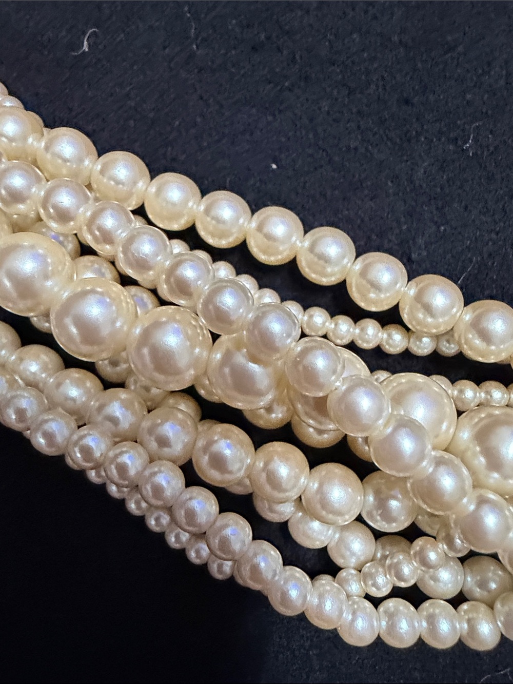 Carolee Ivory Multi-Strand Faux Pearl Necklace with Gold-Tone Clasp - Picture 11 of 11